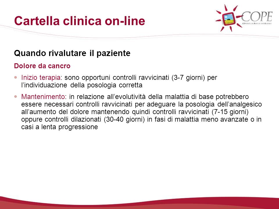 Cartella clinica on line caratteristiche tecniche ed utilità clinica